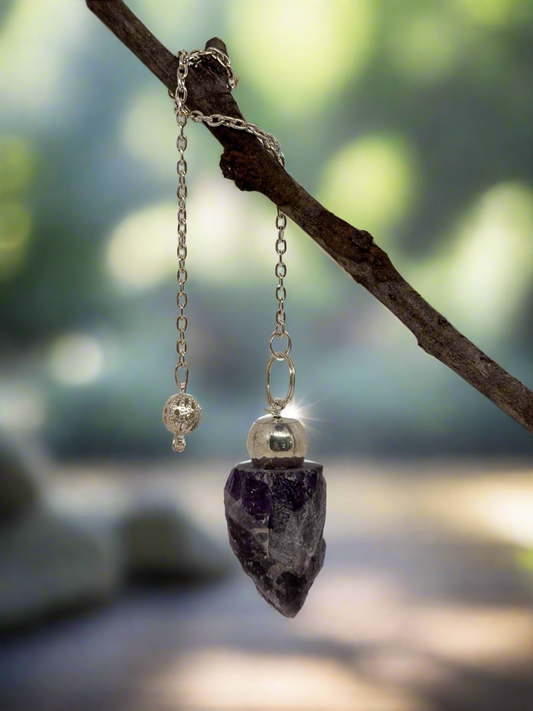 Natural Amethyst Point Pendulum